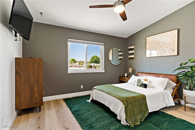 3890 Quadrel St, Las Vegas, NV 89129 - bedroom with light wood-type flooring and ceiling fan