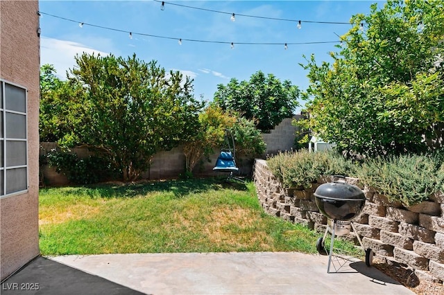 4305 Threshold Ct, North Las Vegas, NV 89032 - fenced backyard featuring a patio area