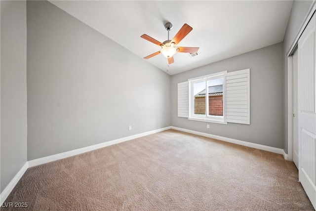 5210 E Chasemoor St, Pahrump, NV 89061 - carpeted spare room featuring ceiling fan and lofted ceiling