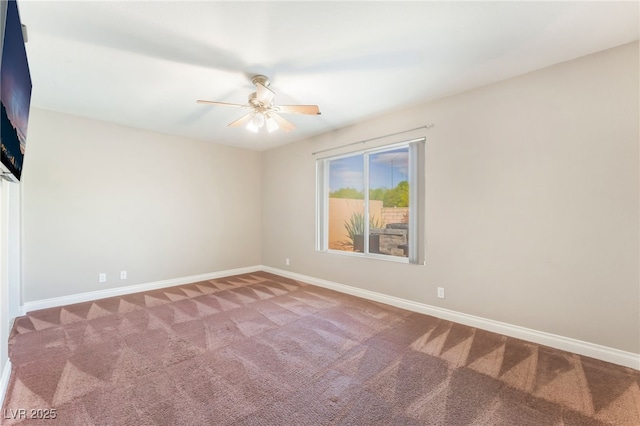 1442 Big Tree Ave, North Las Vegas, NV 89031 - carpeted spare room featuring a ceiling fan and baseboards