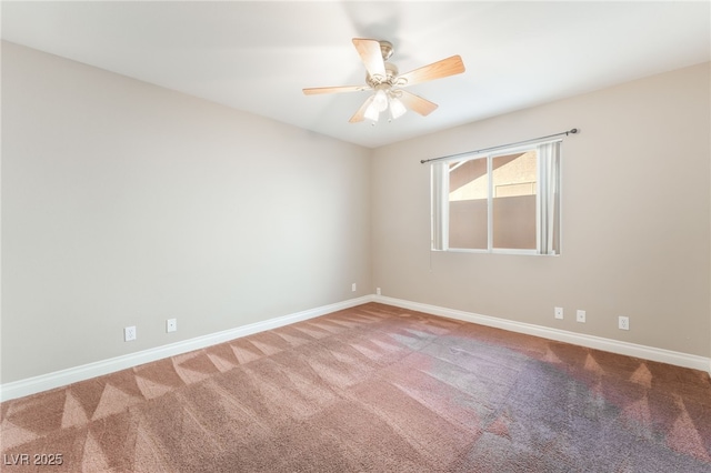 1442 Big Tree Ave, North Las Vegas, NV 89031 - carpeted spare room featuring a ceiling fan and baseboards