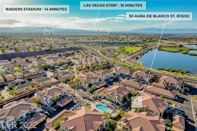 50 Aura De Blanco St Unit 13202, Henderson, NV 89074 - aerial perspective of suburban area featuring a large body of water