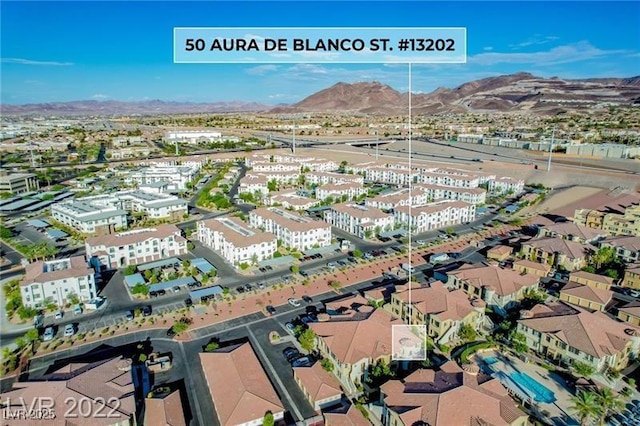 50 Aura De Blanco St Unit 13202, Henderson, NV 89074 - aerial overview of property's location with a mountain backdrop