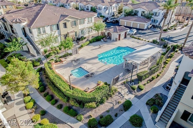 50 Aura De Blanco St Unit 13202, Henderson, NV 89074 - aerial view of residential area with a pool