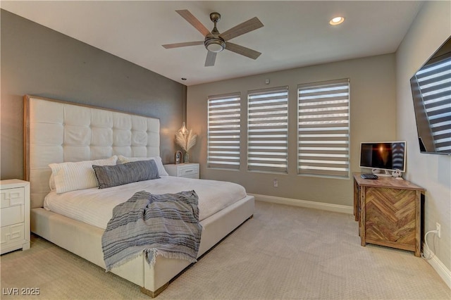 9964 Peaceful Peaks Ave, Las Vegas, NV 89166 - carpeted bedroom featuring ceiling fan and recessed lighting