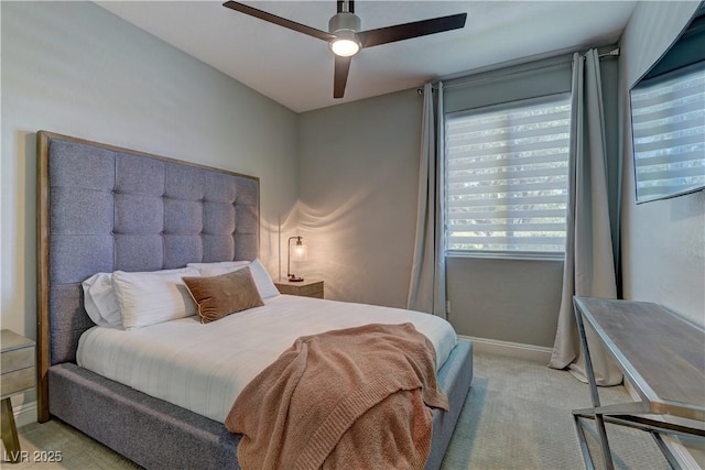 9964 Peaceful Peaks Ave, Las Vegas, NV 89166 - bedroom with light carpet and a ceiling fan