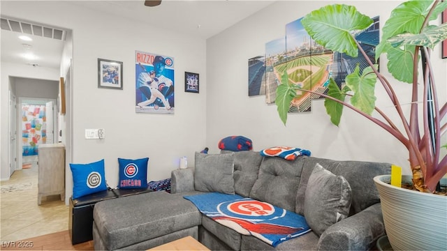 7723 Widewing Dr, North Las Vegas, NV 89084 - living area with ceiling fan