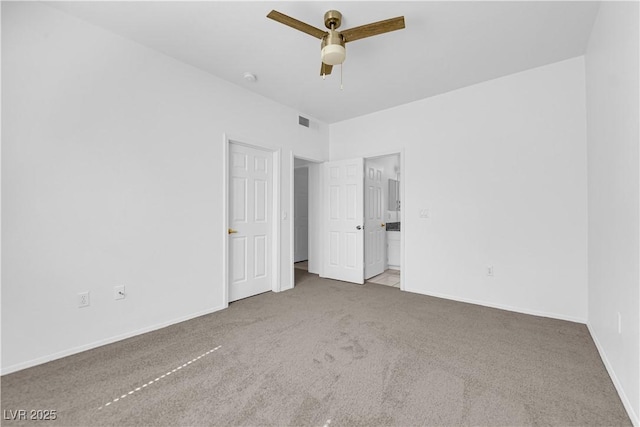 8501 W University Ave Unit 2053, Las Vegas, NV 89147 - unfurnished bedroom with carpet, ensuite bathroom, and a ceiling fan