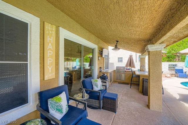 2458 Tour Edition Dr, Henderson, NV 89074 - view of patio featuring grilling area