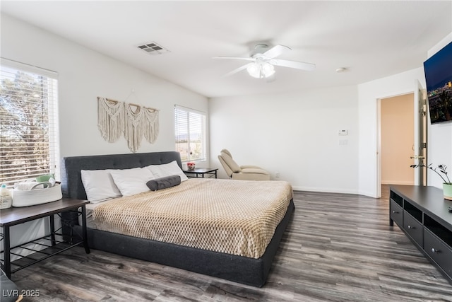 8179 Palace Monaco Ave, Las Vegas, NV 89117 - bedroom with wood finished floors and a ceiling fan