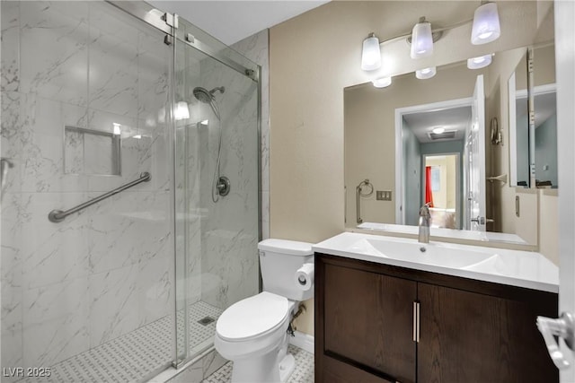 4423 Sophia Way N, Las Vegas, NV 89032 - bathroom with a marble finish shower and vanity