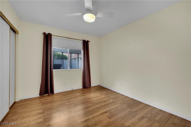 4423 Sophia Way N, Las Vegas, NV 89032 - empty room with wood finished floors and ceiling fan