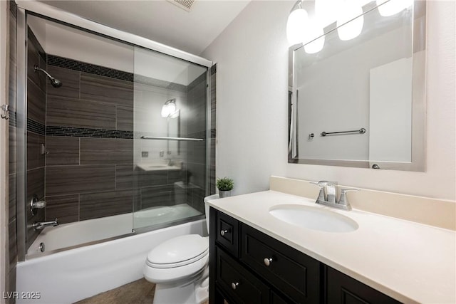 2547 Sundew Ave, Henderson, NV 89052 - bathroom featuring vanity and shower / bath combination with glass door