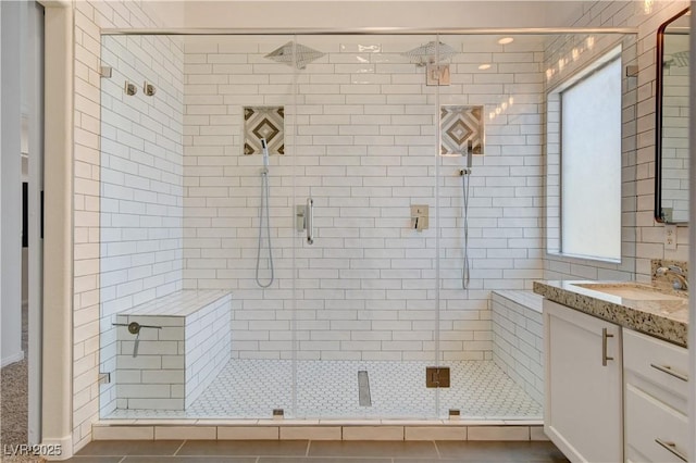 9520 Silver Frost St, Las Vegas, NV 89123 - full bath featuring vanity and a stall shower