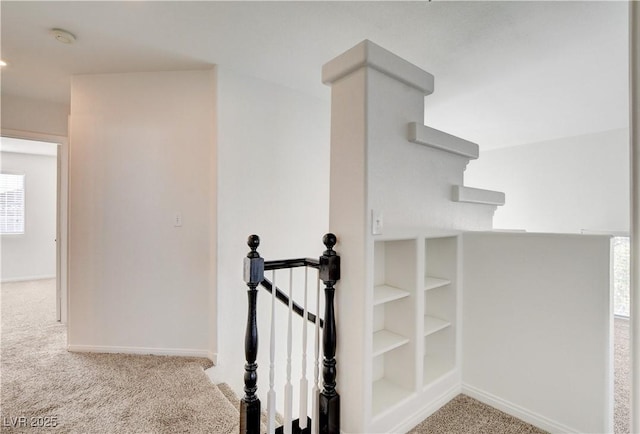 9520 Silver Frost St, Las Vegas, NV 89123 - corridor with carpet floors and an upstairs landing