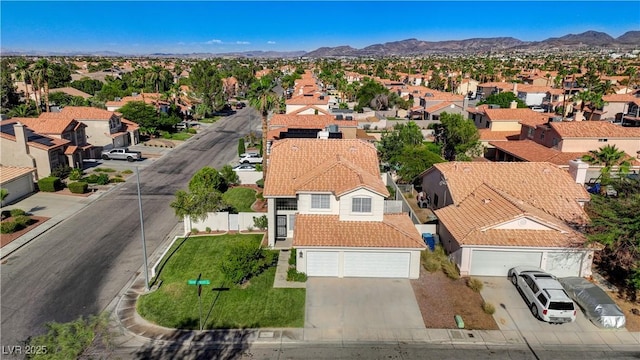 9520 Silver Frost St, Las Vegas, NV 89123 - aerial perspective of suburban area featuring a mountainous background