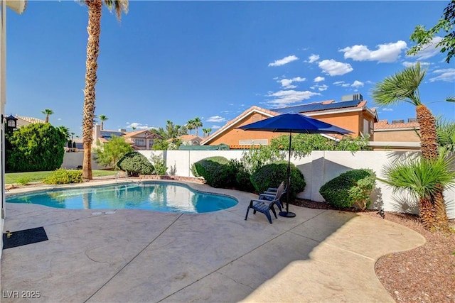 9520 Silver Frost St, Las Vegas, NV 89123 - view of pool featuring a patio and a fenced backyard