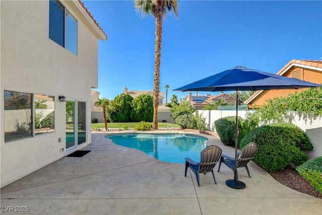 9520 Silver Frost St, Las Vegas, NV 89123 - view of swimming pool with a patio area and a fenced backyard