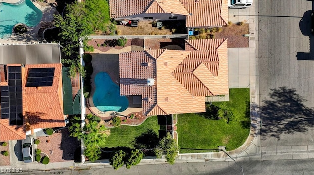 9520 Silver Frost St, Las Vegas, NV 89123 - bird's eye view of a pool area