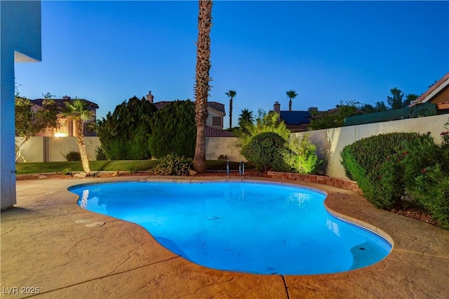 9520 Silver Frost St, Las Vegas, NV 89123 - view of pool with a fenced backyard and a patio area