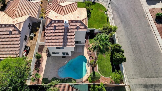 9520 Silver Frost St, Las Vegas, NV 89123 - aerial view of property and surrounding area featuring a pool area