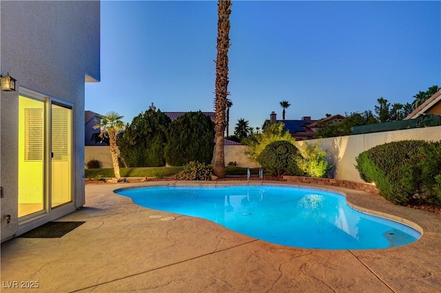 9520 Silver Frost St, Las Vegas, NV 89123 - view of pool featuring a patio and a fenced backyard
