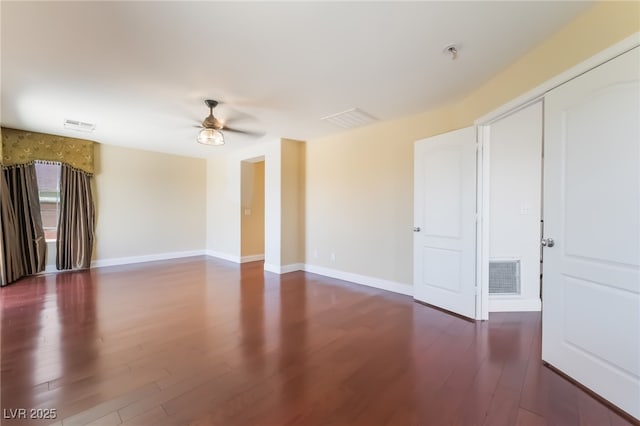 1152 Highbury Grove St, Henderson, NV 89002 - empty room with wood finished floors, ceiling fan, and a pendent fire sprinkler