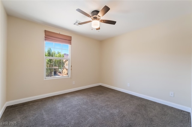 1152 Highbury Grove St, Henderson, NV 89002 - unfurnished room featuring a ceiling fan and dark colored carpet