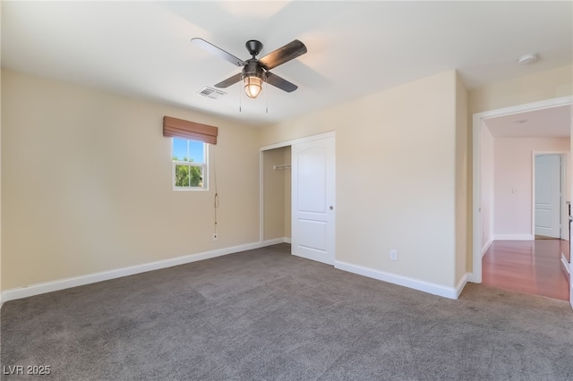 1152 Highbury Grove St, Henderson, NV 89002 - unfurnished bedroom with carpet floors, a closet, and a ceiling fan