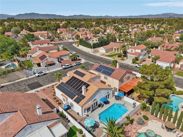 9405 Crosspointe Ave, Las Vegas, NV 89117 - aerial perspective of suburban area featuring mountains