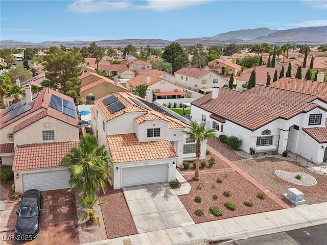 9405 Crosspointe Ave, Las Vegas, NV 89117 - aerial perspective of suburban area featuring a mountainous background