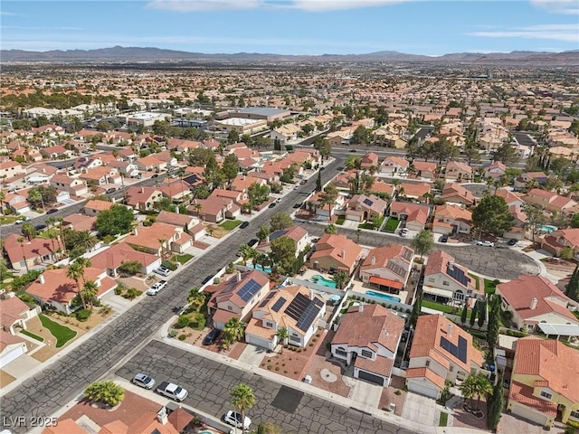 9405 Crosspointe Ave, Las Vegas, NV 89117 - aerial overview of property's location featuring a mountainous background and nearby suburban area
