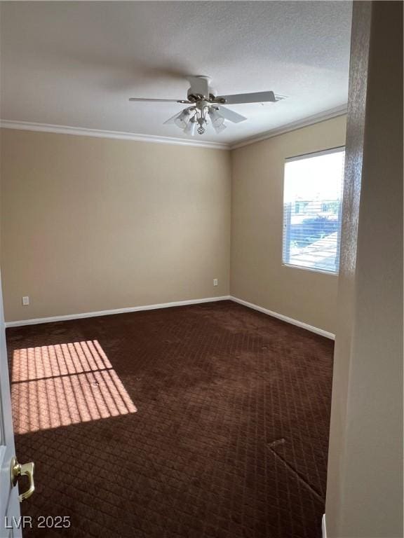 11004 Mount Royal Ave, Las Vegas, NV 89144 - carpeted spare room featuring crown molding and ceiling fan