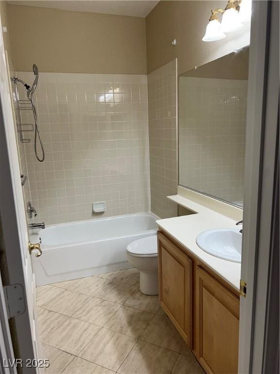 11004 Mount Royal Ave, Las Vegas, NV 89144 - bathroom featuring vanity, shower / washtub combination, and tile patterned floors