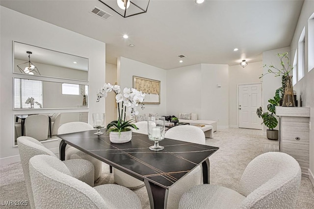 920 Siena Hills Ln, Las Vegas, NV 89144 - dining room with carpet flooring and recessed lighting