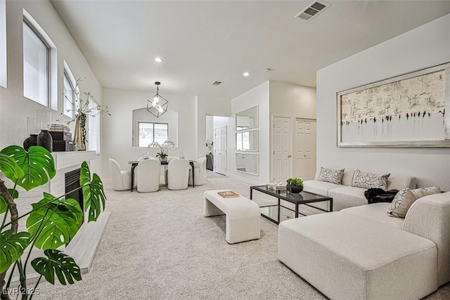 920 Siena Hills Ln, Las Vegas, NV 89144 - living room with carpet floors and recessed lighting