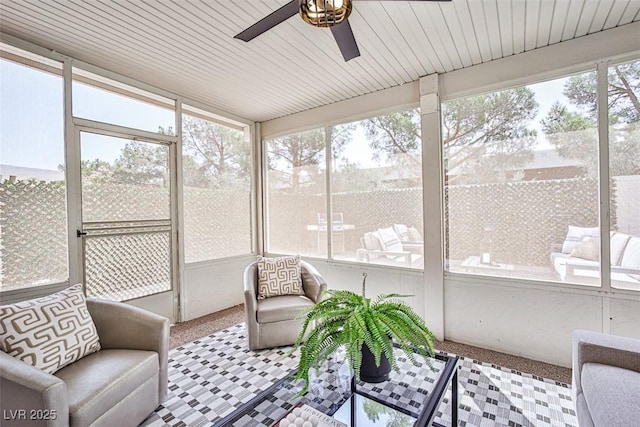 920 Siena Hills Ln, Las Vegas, NV 89144 - sunroom with healthy amount of natural light and a ceiling fan