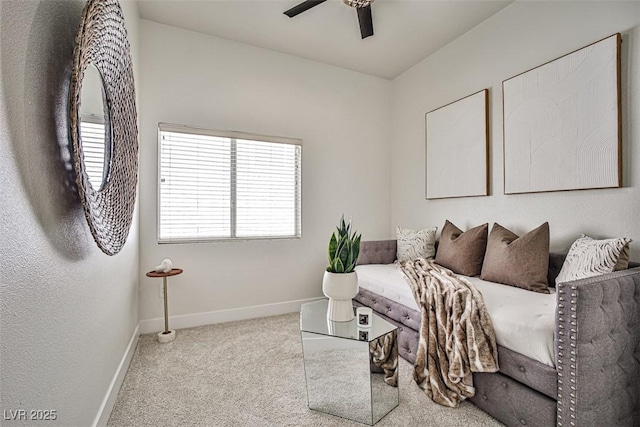 920 Siena Hills Ln, Las Vegas, NV 89144 - carpeted living room featuring ceiling fan and baseboards