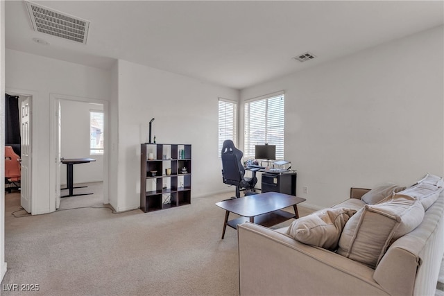 9269 Moonlight Nest Ln, Las Vegas, NV 89178 - living area featuring an office area, plenty of natural light, and carpet