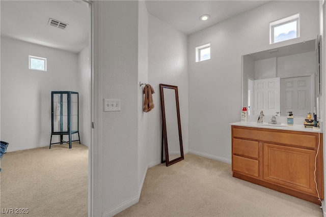 9269 Moonlight Nest Ln, Las Vegas, NV 89178 - bathroom with vanity and carpet