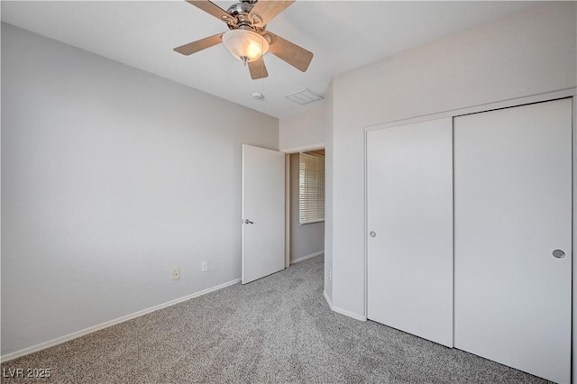 4610 Puglia Ln Unit 201, North Las Vegas, NV 89084 - unfurnished bedroom with carpet floors, a closet, and ceiling fan