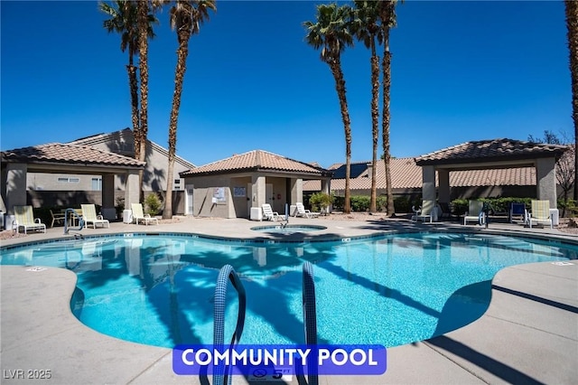 9710 Geiger Peak Ct, Las Vegas, NV 89148 - community pool with a gazebo, a patio, and a community hot tub