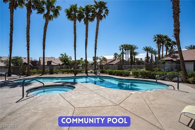 9710 Geiger Peak Ct, Las Vegas, NV 89148 - community pool with a community hot tub, a residential view, and a patio