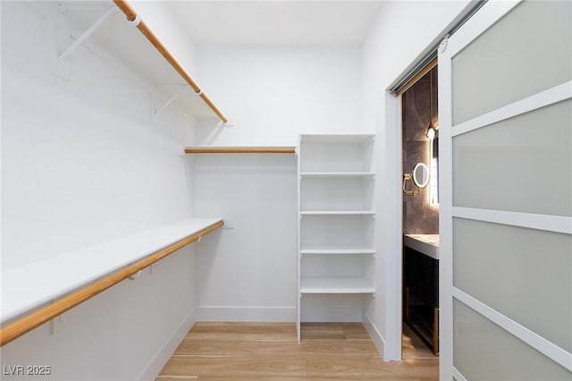 85 Alerion St, Las Vegas, NV 89138 - walk in closet featuring light wood-style flooring
