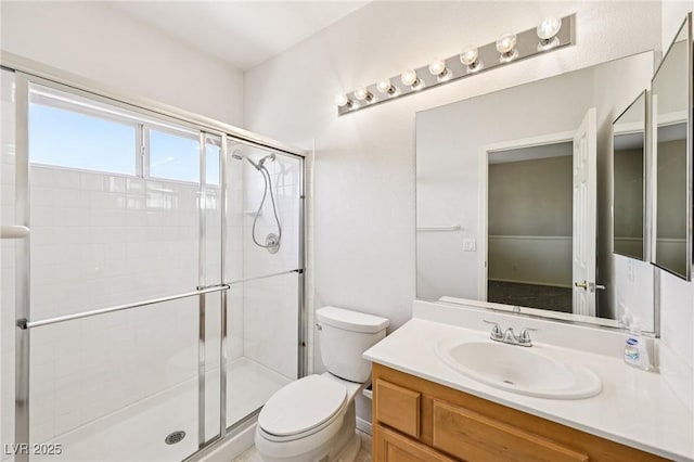 5434 Lost Ln, Las Vegas, NV 89118 - bathroom featuring vanity and a stall shower