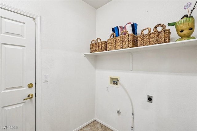 5434 Lost Ln, Las Vegas, NV 89118 - laundry room with washer hookup, electric dryer hookup, and light tile patterned floors