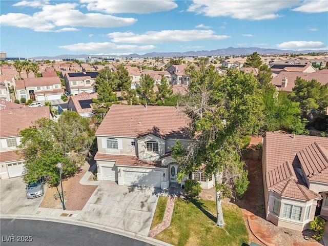 5434 Lost Ln, Las Vegas, NV 89118 - aerial view of residential area featuring a mountainous background
