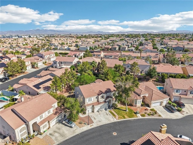 5434 Lost Ln, Las Vegas, NV 89118 - aerial view of residential area featuring a mountainous background
