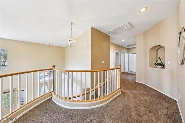 5434 Lost Ln, Las Vegas, NV 89118 - corridor featuring carpet, an upstairs landing, and recessed lighting