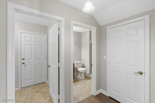 2842 Via Florentine St, Henderson, NV 89074 - bathroom with toilet and lofted ceiling